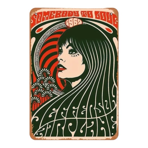 ‼️$7‼️ Jefferson Airplane “Somebody To Love” Poster Metal Tin Vintage Sign ✈️ - Picture 4 of 5